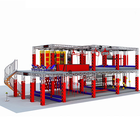 American ninja warrior gym multi-level course manufacturer