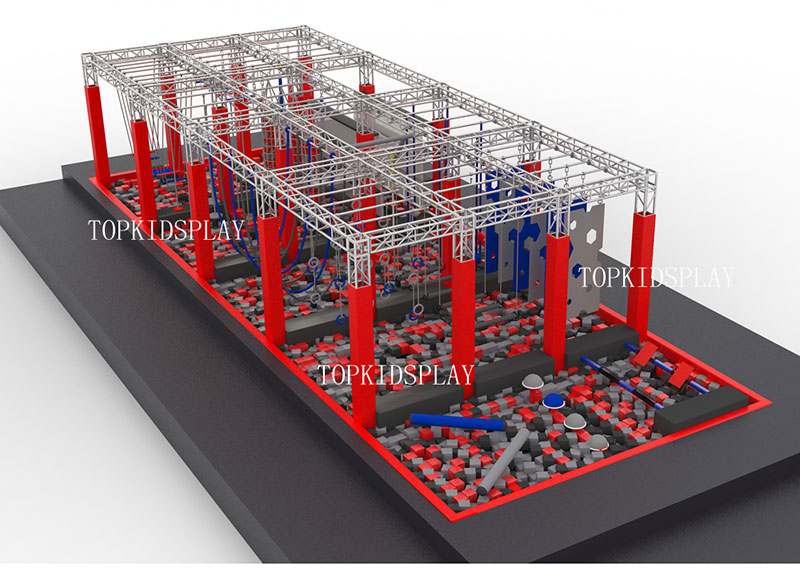 germany ninja obstacles course with foam pit cubes 1